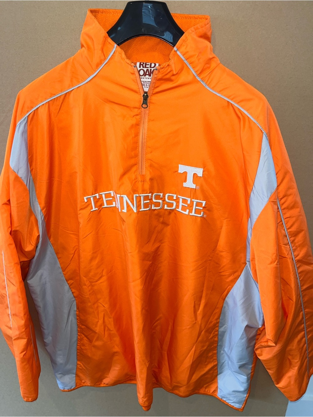 Tennessee Volunteers Red Oak Pullover Windbreaker XL Orange Vols NCAA Mint